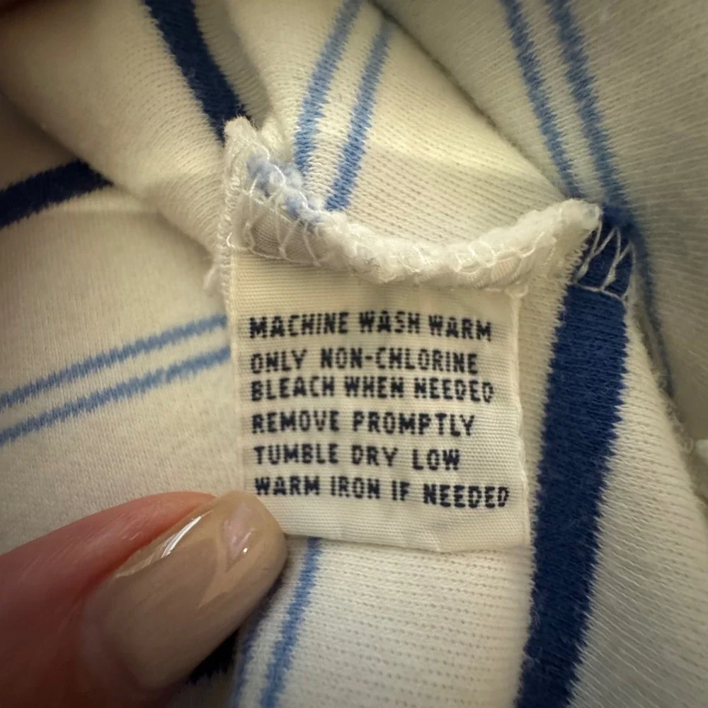 Polo Ralph Lauren Mens XXL White Blue Striped Short Sleeve Cotton Polo Shirt